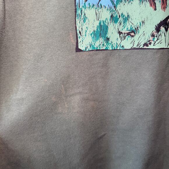 The North Face Men's Graphic Injection Hoodie Sweatshirt Olive Green Size Small - Picture 6 of 8